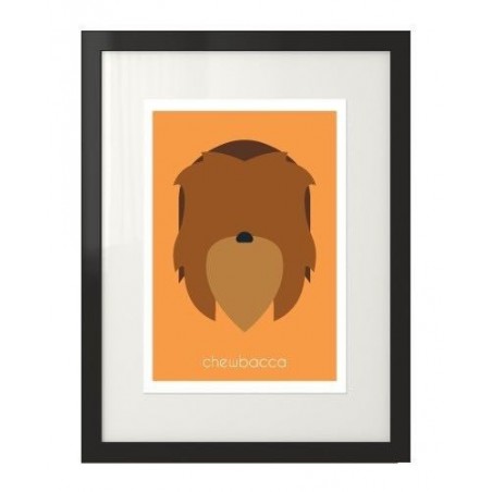 A poster with the character Chewbacca for children and fans of the Star Wars movie