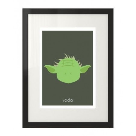 A poster with the character Yoda for children and fans of the Star Wars movie