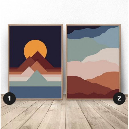 Set of abstract posters "Landscapes"