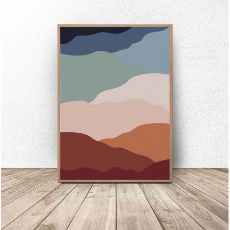 Plakat abstrakcyjny "Gorące piaski"