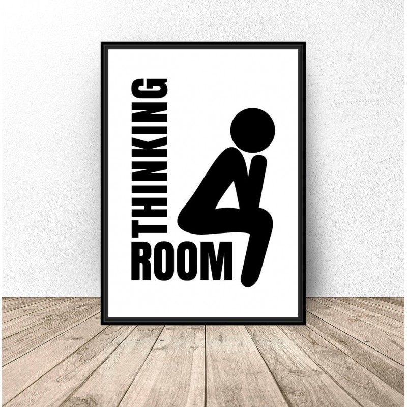 Plakat do łazienki Thinking room