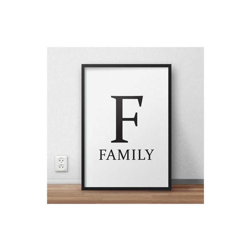 Plakat z napisem F - FAMILY