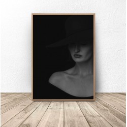 Elegancki plakat "Dama w kapeluszu"