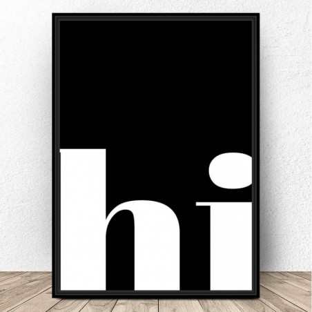 Typographic poster "Hi"