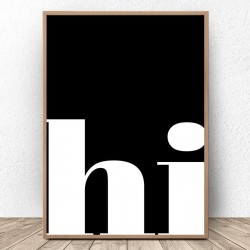 Plakat typograficzny "Hi"