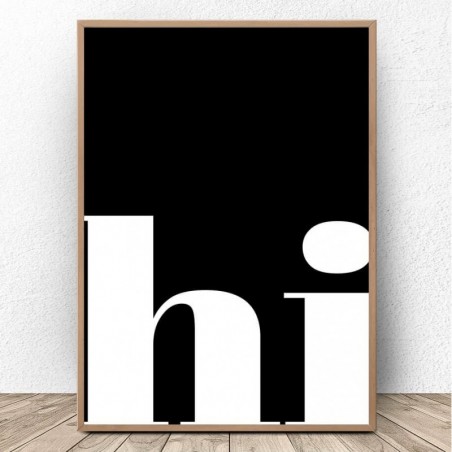 Plakat typograficzny "Hi"