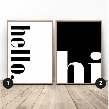 Set of two "Hello Hi" posters