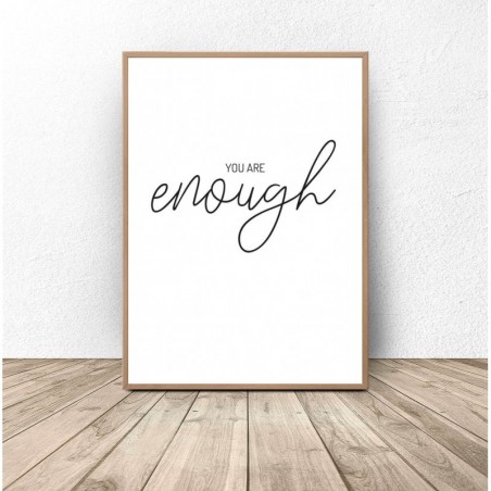 Plakat motywacyjny "Enough"