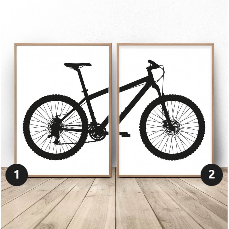 Zestaw 2 plakatów z rowerem górskim MTB