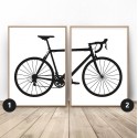 Zestaw 2 plakatów z rowerem szosowym