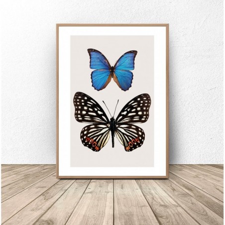Plakat na Ścianę "Dwa Motyle" - Grafiki od 39zł! Sklep Internetowy | Scandi Poster