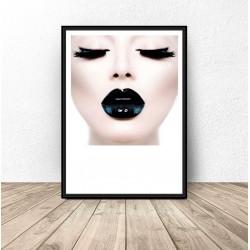 Plakat glamour "Black lips"