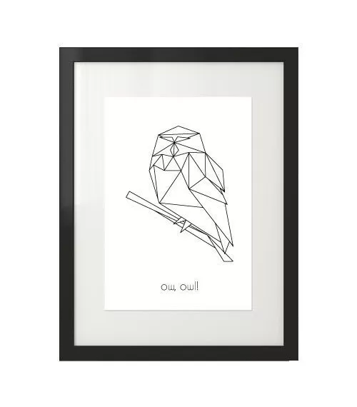 Plakat z sową "Ow, owl"