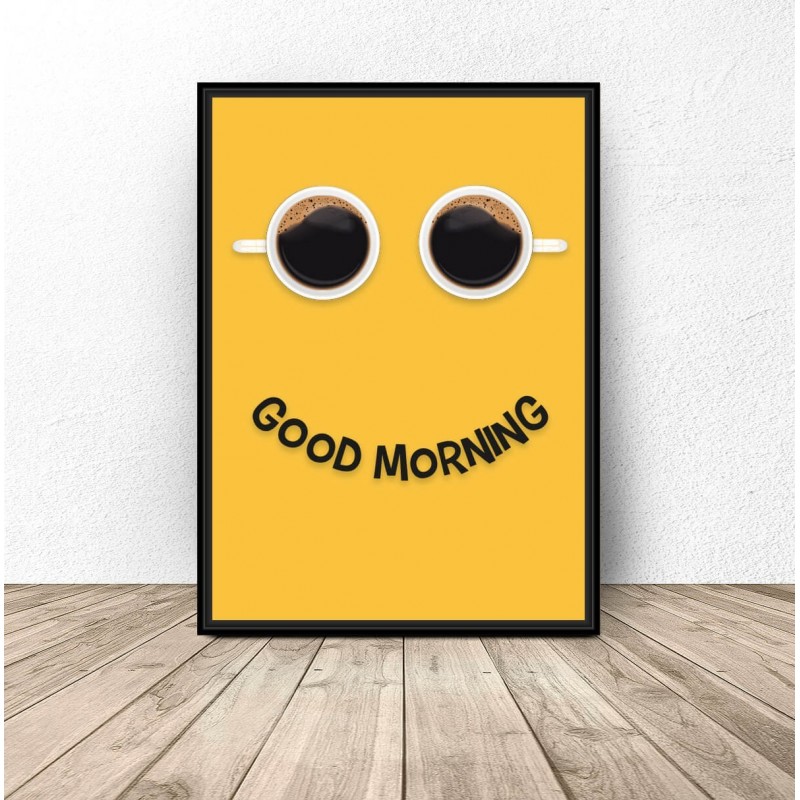 Plakat z kawą Good morning