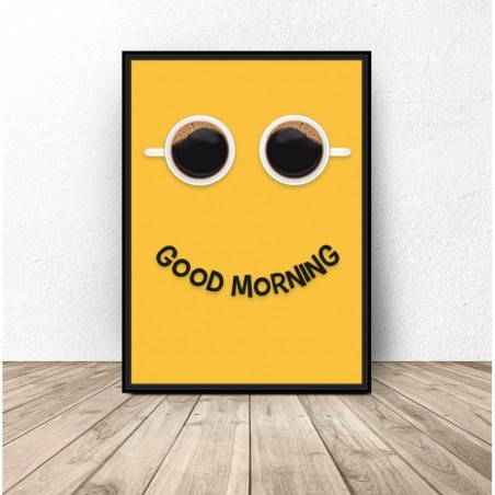 "Good morning" coffee poster
