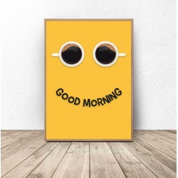 Plakat z kawą "Good morning"