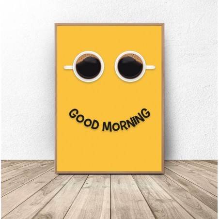 "Good morning" coffee poster