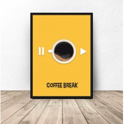 Plakat z kawą "Coffee break"