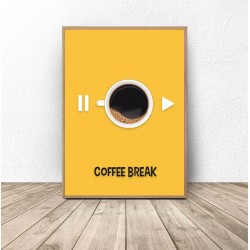Plakat z kawą "Coffee break"