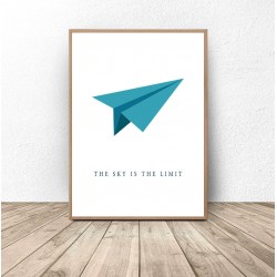 Plakat motywacyjny "Sky is the limit"