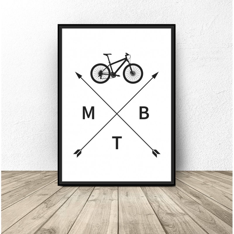 Plakat z rowerem MTB