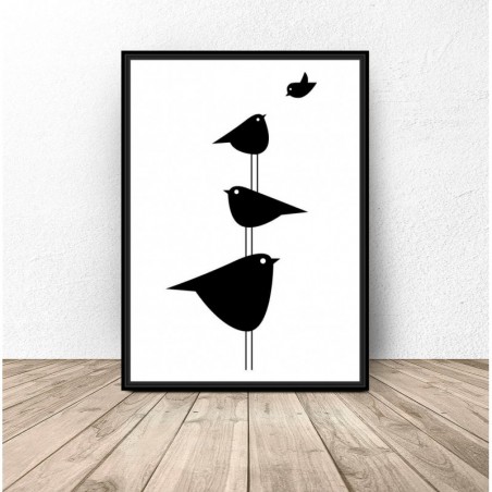 Poster with birds