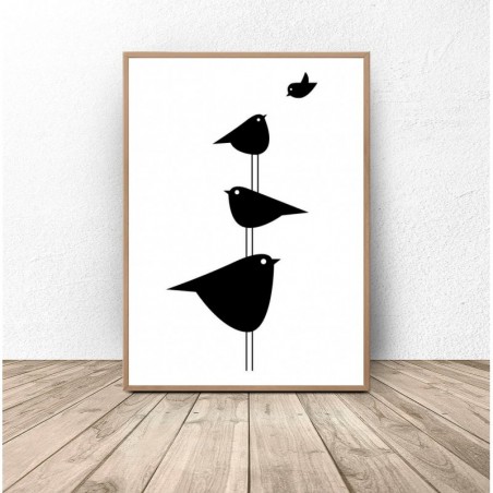 Poster with birds