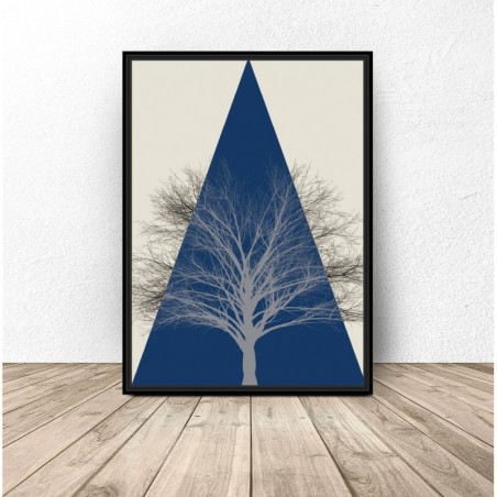 Kolorowy plakat "Mountain tree"