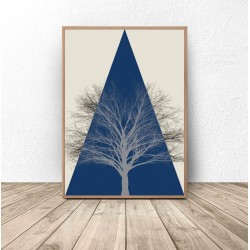 Kolorowy plakat "Mountain tree"