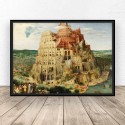 Plakat reprodukcja Wieża Babel Peter Bruegel