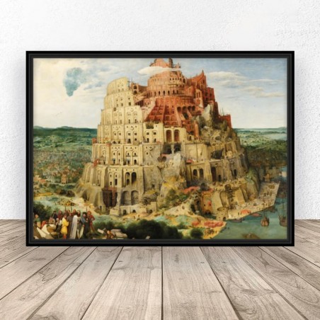 Plakat reprodukcja "Wieża Babel" Peter Bruegel