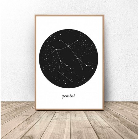 "Gemini" constellation poster