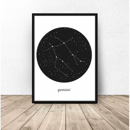 "Gemini" constellation poster