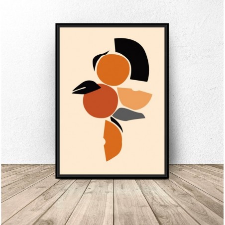 Plakat abstrakcyjny "Pomarańczowa kompozycja"