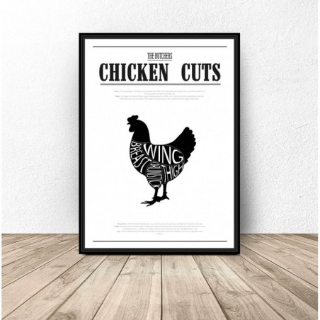 Plakat do kuchni "Chicken Cuts"