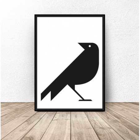 Geometric poster "Crow"
