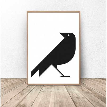 Geometric poster "Crow"