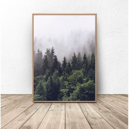 Scandinavian wall poster "Misty Forest"