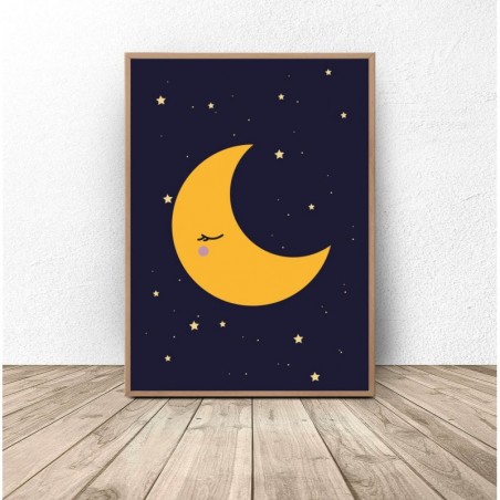 Plakat dla dzieci "Księżyc"