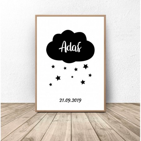 Imprint poster with a cloud