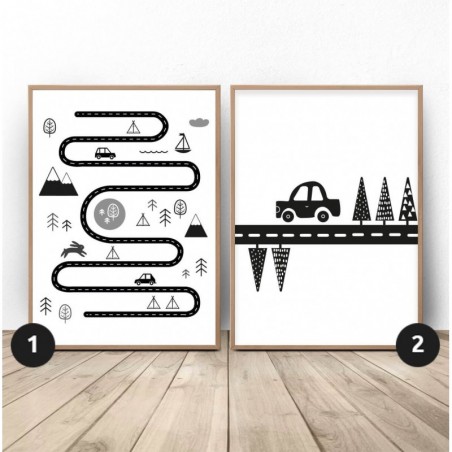 Set of two "Little Traveler" posters