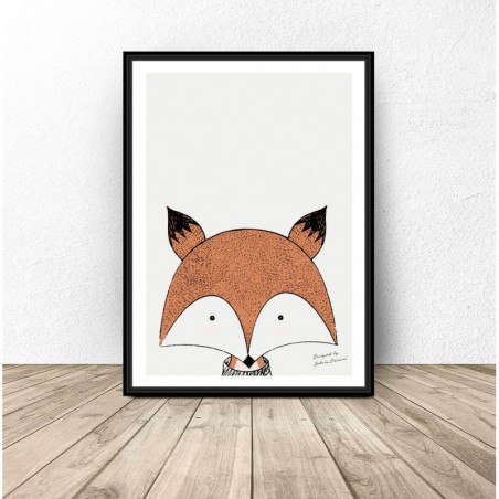 Author's poster with a fox
