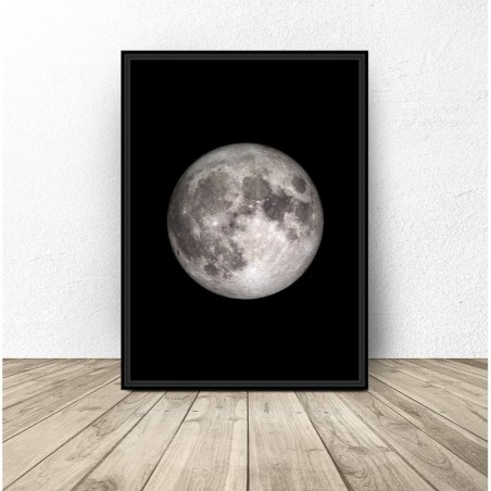 Czarny plakat z księżycem "Moon"