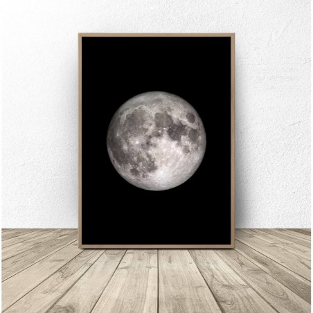Černý plakát s měsícem "Měsíc"
