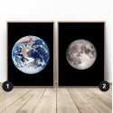 Zestaw dwóch plakatów Ziemia i księżyc