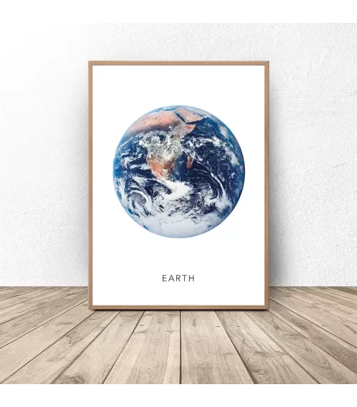 Plakat z planetą Ziemia