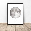 Plakat z księżycem Lune
