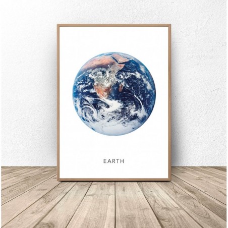 Set of two white "Earth and Moon" posters