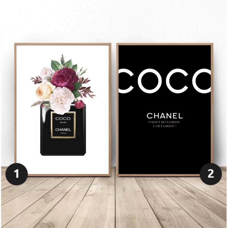 Zestaw dwóch plakatów Kwiecisty Chanel