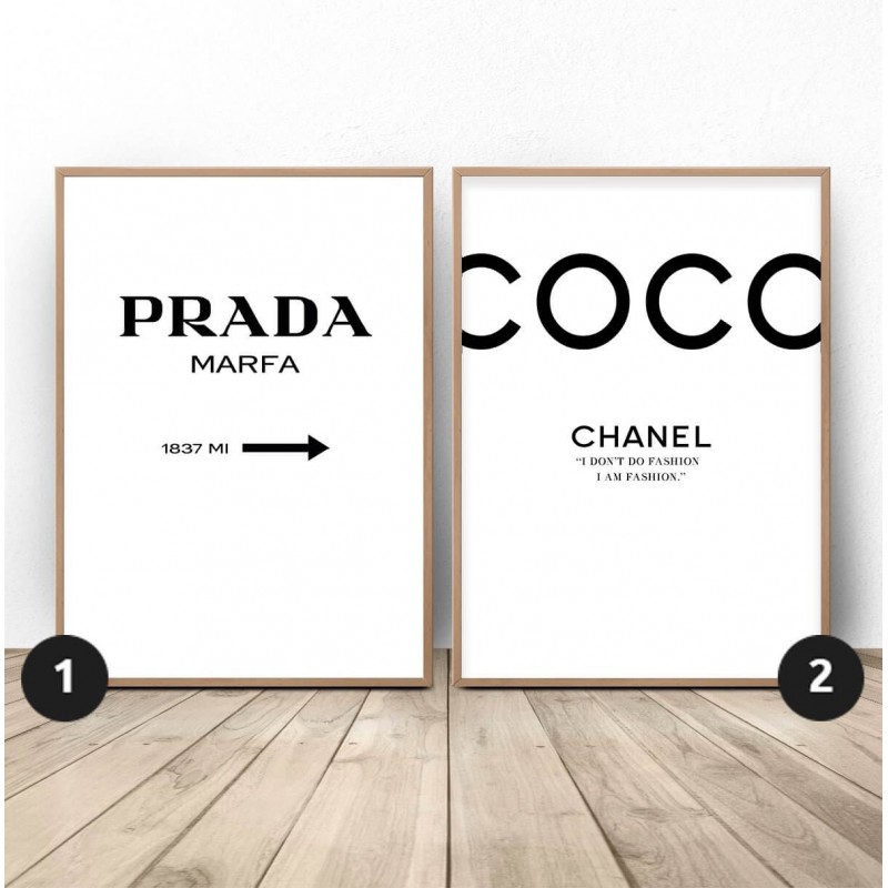 Zestaw dwóch plakatów Prada i COCO